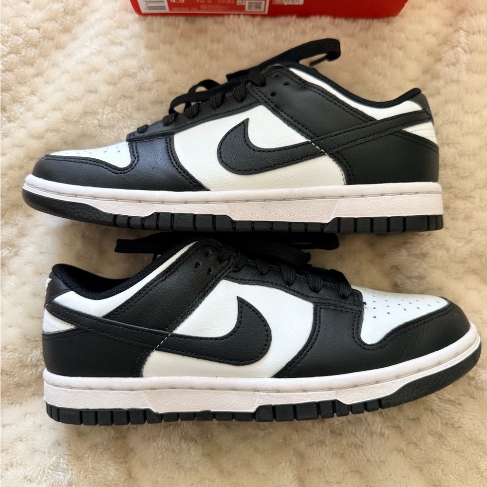 Nike Dunk Low Black and White Sneakers - womens size 6